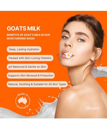 Goat Milk Soap Moisturizing Body Wash Value Duo Pack 16.9 oz - Body Wash to Revive your Skin - Oatmeal - Buy Online on GoSupps.com