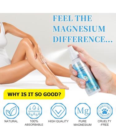 Magnesium Oil Spray Magnesium Oil for Feet Natural Magnesium Spray High Absorption and Pure 120ml - Buy Online on GoSupps.com
