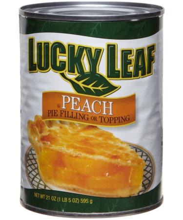Lucky Leaf Pie Filling & Topping 21oz Can (Pack of 4) (Peach)