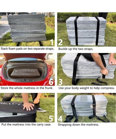 TESBEAUTY Tesla Model Y Camping Mattress & Carry Case - High Density Memory Foam - Buy Online on GoSupps.com