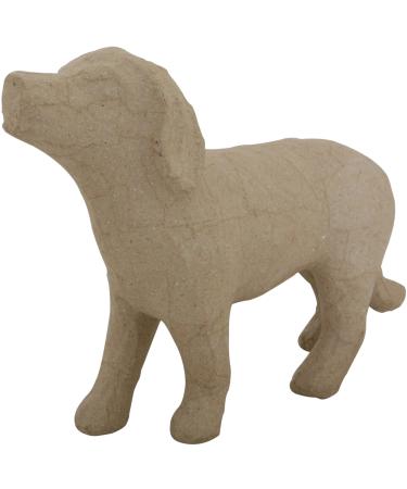 Papier Mache Paper Mache Animal Dog-Style 2-10.5 x 6.6  Brown