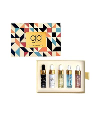 Facial Anti-Aging Serum Set - 5x Facial Serums for Hydration Brightening Lifting & Firming and Fine Lines & Wrinkles - Hypoallergenic Korean Daily Skincare for All Skin Types