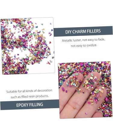 Mikinona Metallic Chips 1 Glass Chip Vintage Diy Epoxy Fillers Resin Charms Craft Crushed Glass Metallic Crushed Glass Colorful Jewelry Epoxy Glitter Stained Glass Irregular Nail Filling 0.5X0.3cm Colorful - Buy Online on GoSupps.com