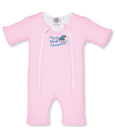 Baby Merlin's Magic Sleepsuit - 100% Cotton Baby Transition Swaddle - Baby Sleep Suit - Pink - 3-6 Months 3-6 Months Pink