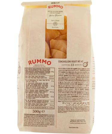 Italian Gourmet E.R. Rummo Conchiglioni Rigati N 147 4 500 g Pulled Bronze Lenta Lavorazione large shell noodles to fill and gratin resistant to baking and biting durum wheat semolina from - Buy Online on GoSupps.com