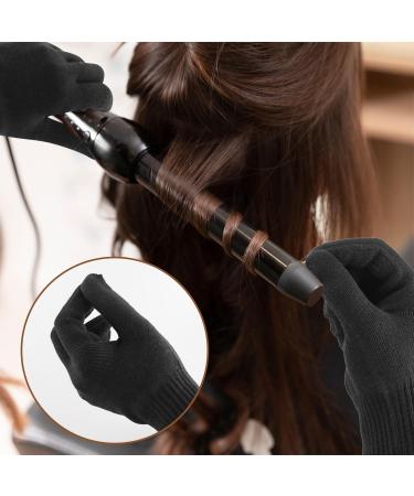 Heat-Resistant Styling Gloves - Dndgdlua 2-Piece Hair Protection Set for Flat Iron & Heat Tools (Black) - Buy Online on GoSupps.com