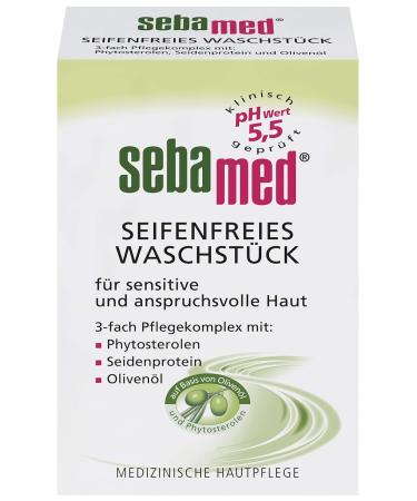 Sebamed Soap-Free Washing Piece Olive - Extra Mild & Nourishing Cleanser 150g (1 Pack) | International Shipping Available - Buy Online on GoSupps.com