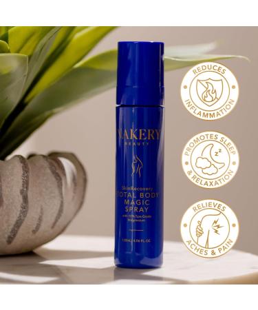 Nakery Total Body Magic Magnesium Spray, 10% Formula for Feet Tension, Leg Cramps and Muscle Stiffness, Homeopathic Oil with Valerian Root, Arnica, and Soothing Post-Workout Relief Lavender & Eucalyptus - Buy Online on GoSupps.com