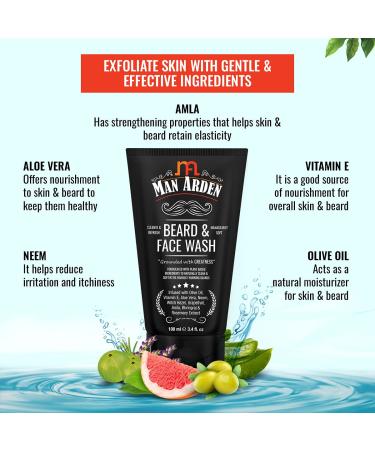 Buy Natural Beard and Face Wash - 100ml | Paraben-Free Sulfate-Free Silicone-Free - International Shipping Available - Buy Online on GoSupps.com