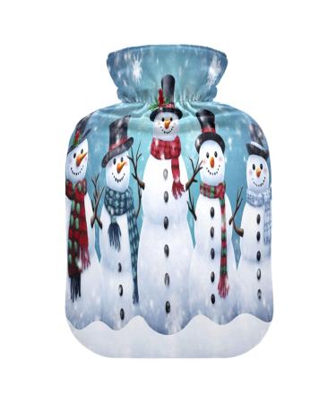 Christmas winter snowman snowflake heat bottle with reference heat bottles for pain relief hand feet warmer heating pocket to warm the hands 2l