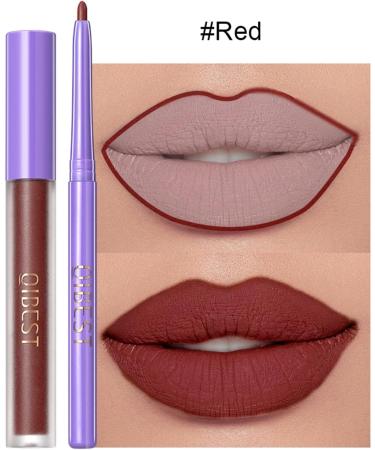 Facynde Liquid Lipstick & Lip Liner Set | Velvety Nude Lip Gloss | Waterproof Non-Stick Makeup Gift Set - Buy Online on GoSupps.com