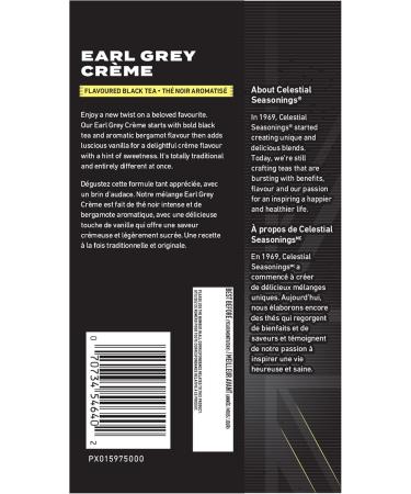 Celestial Seasonings Earl Grey Cr me Black Tea Contains Caffeine 16 Count (Pack of 6) - Buy Online on GoSupps.com