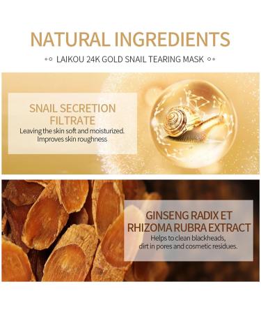 Peeloff Mask 50g Deep Cleansing Gold Snail Facial Pore Cleaner Oil Control Moisturizing Skin Care Moisturizing Facial Wash for Face Nose Large Pores Demaxiyad - Buy Online on GoSupps.com