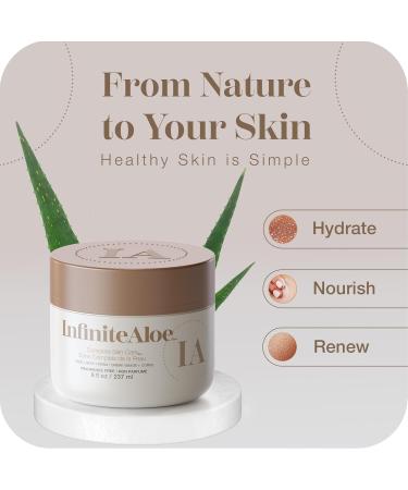 InfiniteAloe Moisturizer - Fragrance-Free Aloe Vera Face Cream for All Skin Types | Huge 2x 8oz + Travel Size 0.5oz Jars | Complete Skin Care Solution - Buy Online on GoSupps.com