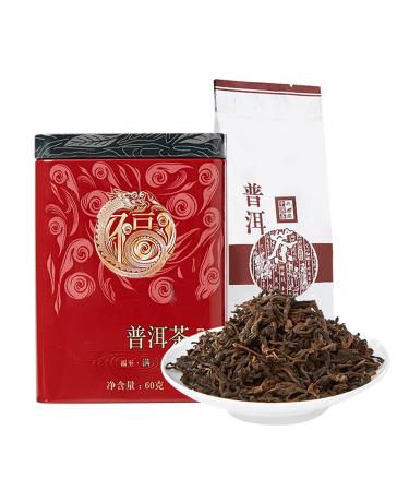 Pu'Er Ripe Tea 60G(2.1Oz) The Taste of The Tea Leaves is Pleasant and Indifferent The Taste is Mellow The Tea Soup is Full The Soup Has a Thick Taste for Family and Friends