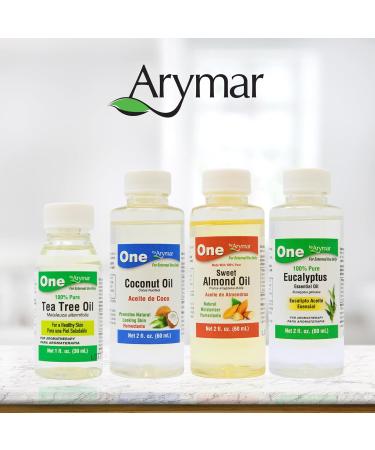 Arymar 100% Pure Almond Oil - Essential Oil for Skin Hair & Aromatherapy | 2oz - International Shipping Available - Buy Online on GoSupps.com
