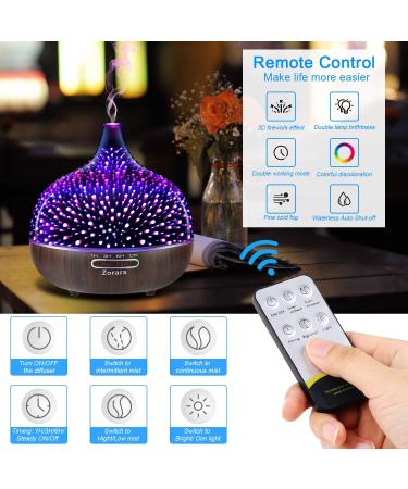 3D Fireworks Aroma Diffuser Humidifier 550ml | Essential Oil Diffuser with Timer & Auto Shut-Off | Perfect for Home Office Yoga & Spa - Buy Online on GoSupps.com