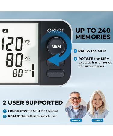 Automatic Upper Arm Blood Pressure Monitor with 240 Sets Memory and Charging Cord - Black-arm Type | Fits 8.7-16.5inch Cuff - Buy Online on GoSupps.com