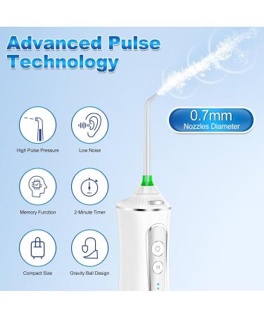H2ofloss Cordless Water Flosser - 5 Modes, 6 Jets, IPX7 Waterproof, USB Rechargeable - Dental Oral Irrigator for Home/Travel - Buy Online on GoSupps.com