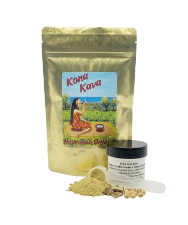 Kona Kava Farm 33% Kavalactone Extract Powder (0.5 oz) - Ultra-Potent Noble Kava Root - Supercritical CO2 Cold Extraction - Fast-Acting Liquid-Free Formula - Vegan, Non-GMO & Easy to Mix