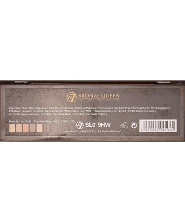 W7 Cosmetics Bronze Queen Eyeshadow Palette - Vibrant Shades for Stunning Looks | Shop Internationally - Buy Online on GoSupps.com