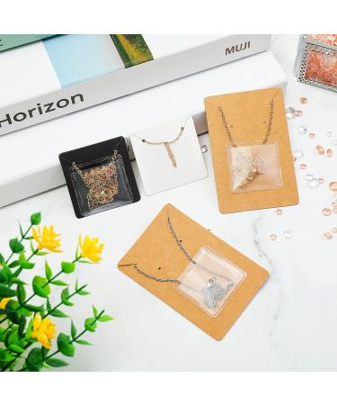 360 Pieces Necklace Chain Adhesive Pouch - Clear Plastic Jewelry Bags for Necklace Display Cards - Ideal for Selling and Packaging Necklaces - Buy Online on GoSupps.com