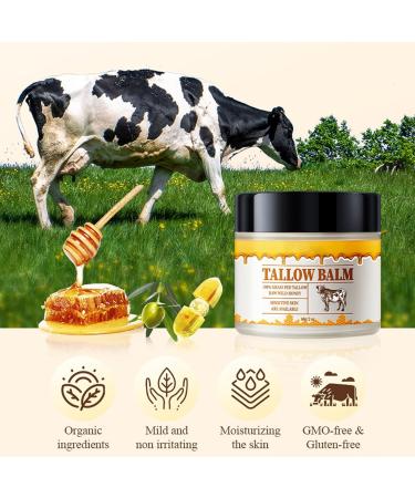 Organic Grass Fed Beef Tallow & Honey Balm - Whipped Moisturizer for Face & Skin | 2oz Bilxco - Buy Online on GoSupps.com