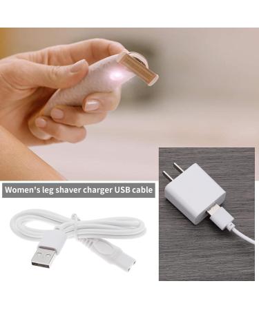 Emsea USB Razor Charging Cable - Compatible with Finishing Touch Flawless Legs | 5V 1m Power Cable for Women | 2-Pack White - Buy Online on GoSupps.com