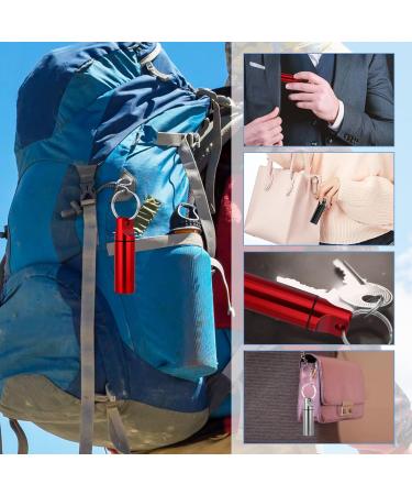 Portable Aster 4-Piece Metal Pill Box | Waterproof Aluminum Tablet Holder for Travel | Airtight Keychain Storage - Buy Online on GoSupps.com