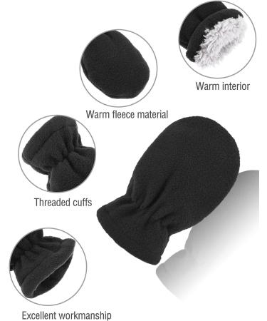 Boyiee 3 Pairs Baby Toddler Winter Mittens | Fleece Warm Kids Mittens 6-18 Months Black - Buy Online on GoSupps.com