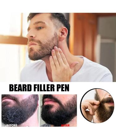 Beard Pencil Filler for Men - Waterproof & Sweatproof - Natural Long-lasting Coverage - Beard Brush Bristle - Mustache Kit - Black - Buy Online on GoSupps.com