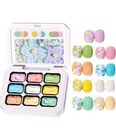  ETUCYNG Paint Gel | Coloured Gel | 9 Colours Palette for Sculpting Drawing Modelling Decoration and Manicure - Buy Online on GoSupps.com