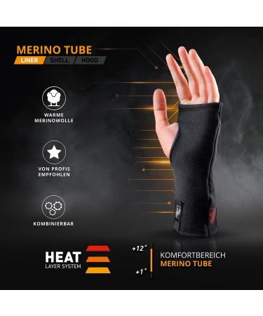 Buy The Heat Company Merino Tube Finger Gloves - Premium Half-Finger Warmers for Men & Women - Medium Size - Top International Shipping - Buy Online on GoSupps.com