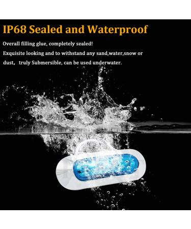 PSEQT 3.8'' Waterproof Boat Marine LED Lights - Blue 6Pcs | Interior Deck Light for Pontoon, Fishing Boat, Kayak, Sailboat | 12V 24V - Buy Online on GoSupps.com