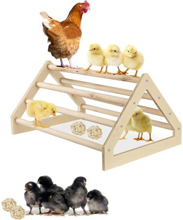 Allazone Wooden Chicken Rod with Rattan Balls - Ideal for Chickens Roosters and Parrots | Durable Bar Seat for Comfort - Buy Online on GoSupps.com
