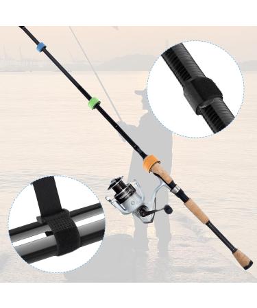 Molain Adjustable Fishing Rod Straps - 20 Pack Velcro with Buckle for Fishing Rods Badminton Rackets Golf Clubs - Durable Black 20x2.5cm - Buy Online on GoSupps.com