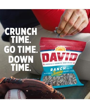 DAVID Roasted & Salted Ranch Jumbo Sunflower Seeds 5.25 oz - Keto Friendly | Pack of 1 - Buy Online on GoSupps.com