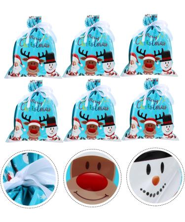 SEWOART 6 Pcs Biscuit Drawstring Bag Candy Bags Santa Bags Drawstring Candy Bag Child Christmas Bag - Buy Online on GoSupps.com