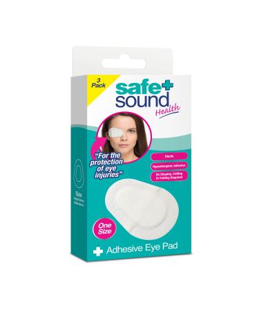 Safe & Sound Sterile Eye Pad with Adhesive 3 Count (Pack of 1)