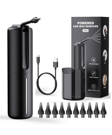 Ear Wax Removal Kit Electric Ear Irrigation Flushing System Safe & Effective Water Powered Ear Cleaner Tool with Five Jet Stream 4 Pressure Settings for Ear Wax Buildup Attached Replacement Nozzle