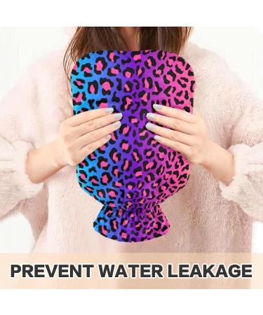 Hot Water Bottle 2L with Cover | Rainbow Leopard Cheetah Pain Relief | Winter Hand & Feet Warmer - Buy Online on GoSupps.com