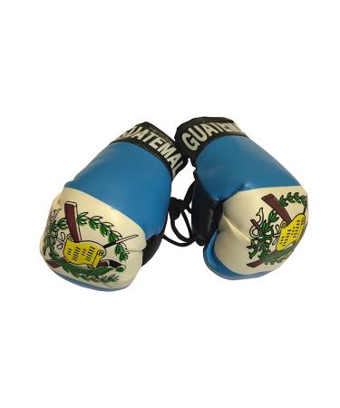 Flag Mini Small Boxing Gloves to Hang Over Car Automobile Mirror Americas Country: Guatemala 1-Pack