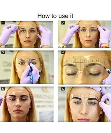 XHBTS 100 Pack Disposable Eyebrow Ruler Stickers - Microblading Guide Stencil for Perfect Eyebrow Shape - Makeup Tool - Buy Online on GoSupps.com