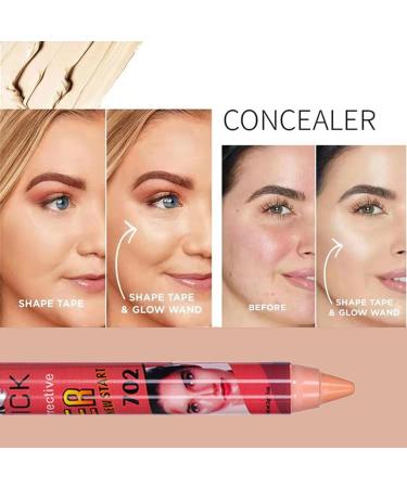 Contouring Stick 6 Colors Highlighter Concealer Bronzer Stick Cream Bronzer Color Correction Contouring Makeup Face Nose Shading Stick for Parties Weddings 702 natural color - Buy Online on GoSupps.com