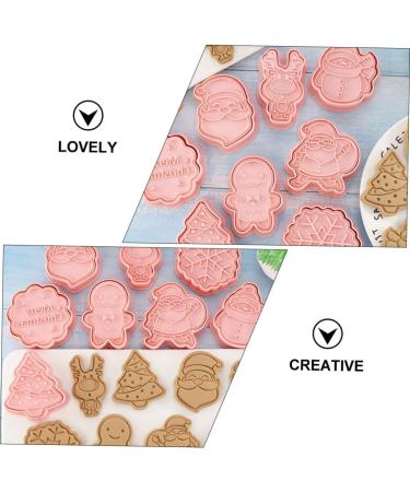 ABOOFAN 8pcs Christmas Cartoon Pie Chocolate Fudge Christmas Cookie Stamper Lovely Cookie Mold 3D Candy Tool - Buy Online on GoSupps.com