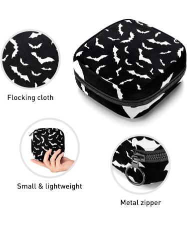 GIAPB Period Bag | Sanitary Napkin Storage & Travel Makeup Pouch | Animal Print | Black Background - Buy Online on GoSupps.com