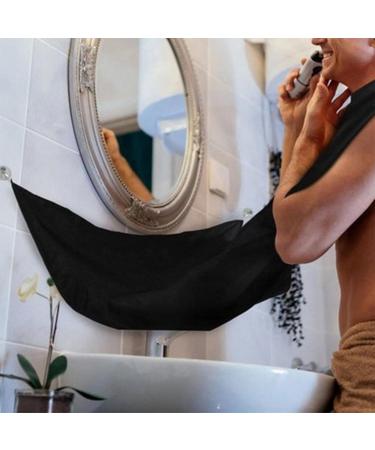 Black Beard Apron Beard Catcher Shaving Trimming & Beard Catcher Waterproof Non-Stick Combing Cloth with 2 Sucker Hooks Hair Clippings Catcher & Grooming Cape Apron Best Gift for Men Made for Men - Buy Online on GoSupps.com