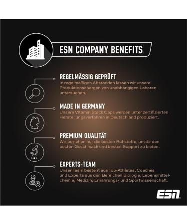 ESN Vitamin Stack | Multivitamin 2x120 Capsules | 13 Essential Vitamins | Vegan Additive-Free Lab-Tested | Made in Germany - 90g (2 Pack) | International Shipping - Buy Online on GoSupps.com