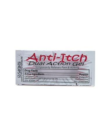 Anti-Itch Dual Action Gel Packets - Pack of 25 American-Made Antihistamine Cream Packets For Fast Acting Insect Bite Poisonous Plant & Rash Relief by CoreTex Products