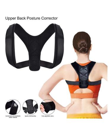 Medical Adjustable Clavicle Posture Corrector Men Women Upper Back Brace Shoulder Lumbar Support Belt Corset Posture Correction lofty ambition Black XL - Buy Online on GoSupps.com